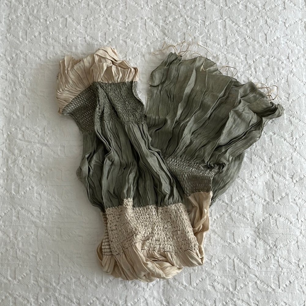 Like New! Soft green and cream scarf from World Market.